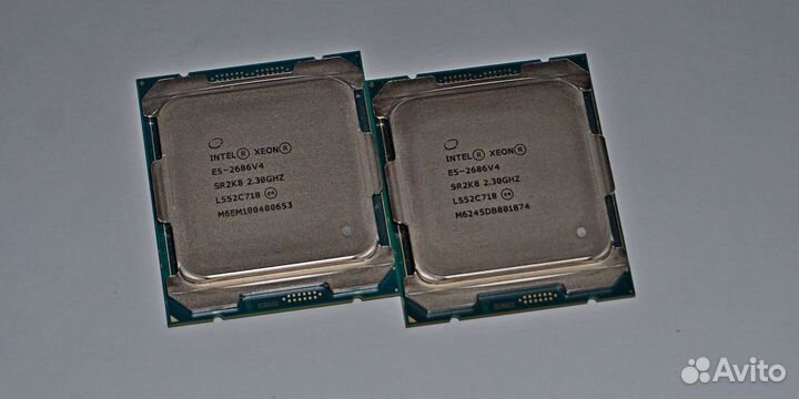 4шт Intel Xeon E5-2686 v4 18/36 3.0Ghz Трейдин