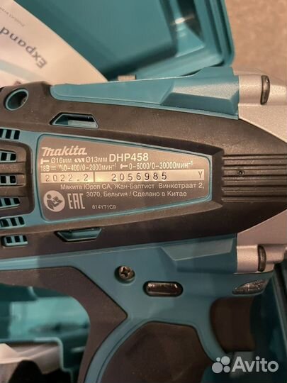 Ударный шуруповерт Makita DHP458 новый