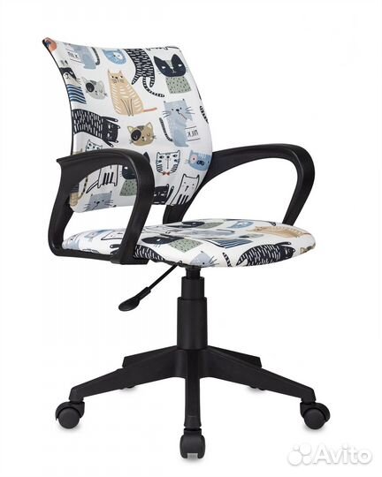 Кресло детское Бюрократ burokids 1 мультиколор кот