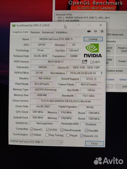 Пк i3 8100 3.6 грц/8гб/ geforce 1050 ti 4гб видео