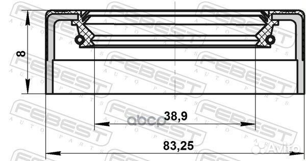 Сальник привода audi Q3 2011/42*83*8 мм