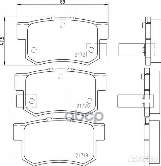 Колодки тормозные дисковые зад (PF-8397) NP
