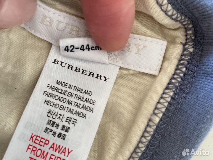 Шапочка burberry для малыша. Оригинал