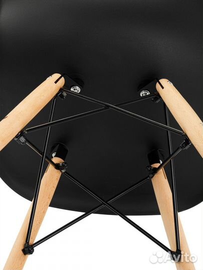 Стул в стиле eames DSW,черный, 1 шт