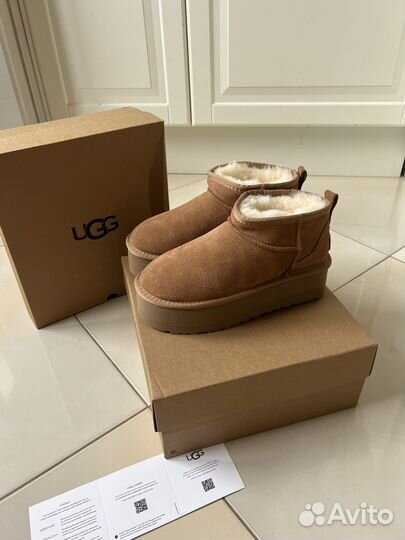 Угги жен Ugg Classic Ultra Mini Platform Chestnut