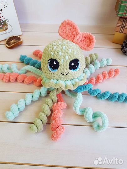 Плюшевая мягкая игрушка Осьминог