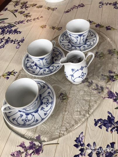 Синий лук, индийский узор, кофейный набор Kahla