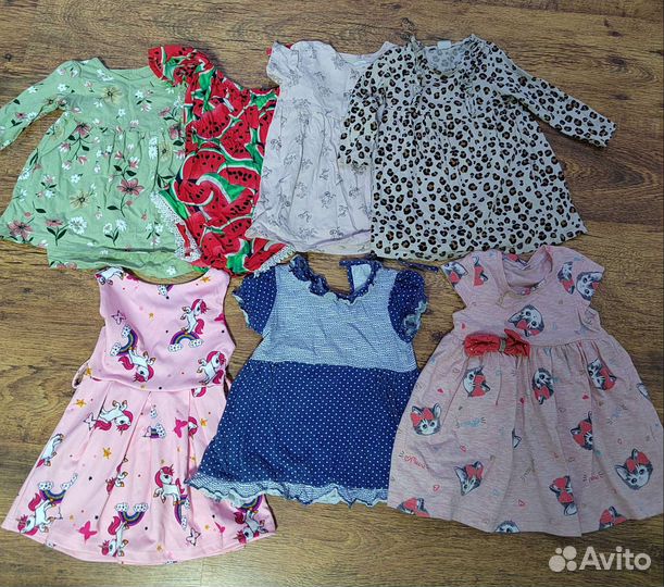 Большой пакет вещей на девочку 74-86