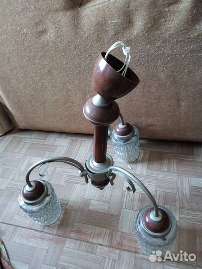 Люстра времен СССР 3 рожковая