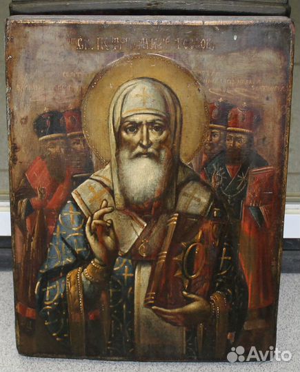 Икона Святитель Петр митрополит Московский Запись