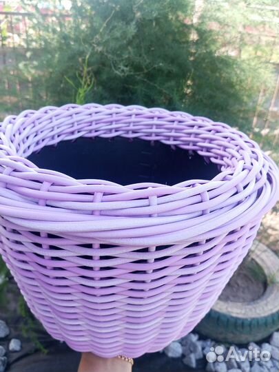 Кашпо из искусственного ротанга, 10л