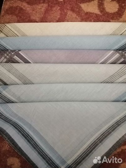 Мужские носовые платки, СССР, 6 шт