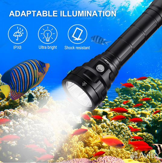 Мощнейший подводный фонарь Wurkkos DL70, 12000Lm