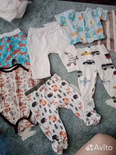 Вещи пакетом для новорожденного по 62р