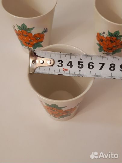 Набор керамических стаканов. СССР. 150 мл