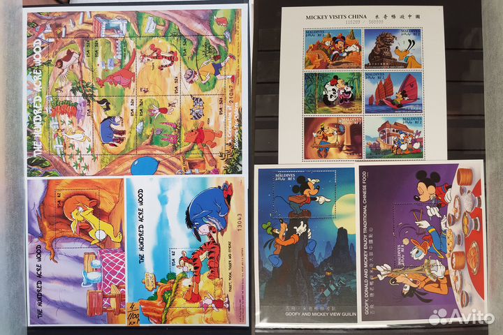 Марки. Дисней. Сказки. Мультфильмы Набор №3