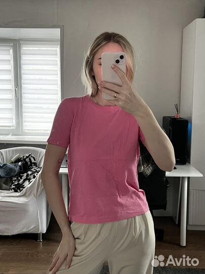 Футболка zara розовая