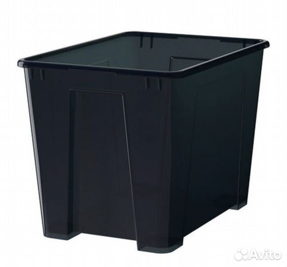 Контейнер с крышкой IKEA самла черный ящик