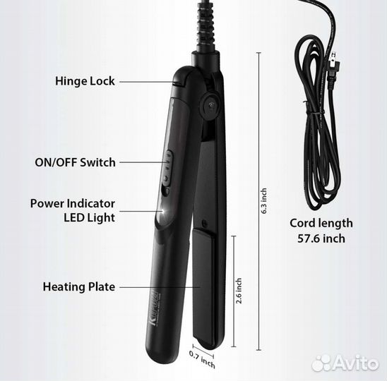 Выпрямитель для волос Kipozi, новый
