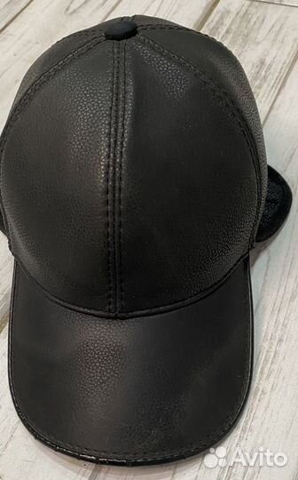 Мужская кожаная кепка 56