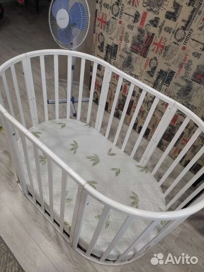 Детская кроватка круглая трансформер