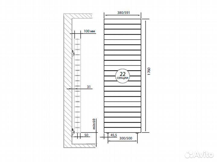 Радиатор Royal Thermo PianoForte Tower Bianco Traf