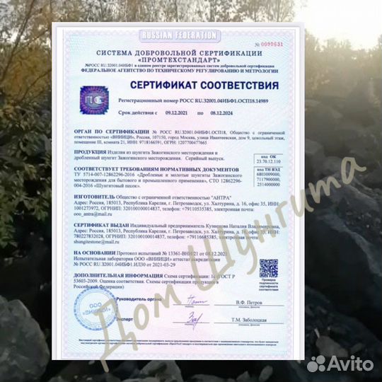 Донат кулон из шунгита