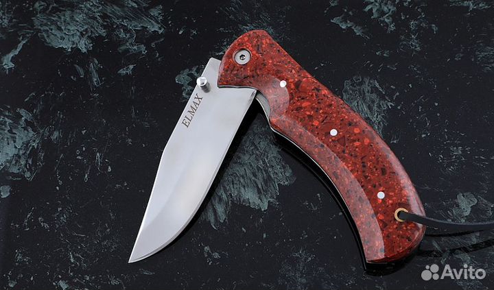 Складной нож Дельфин, сталь Elmax, рукоять накладк