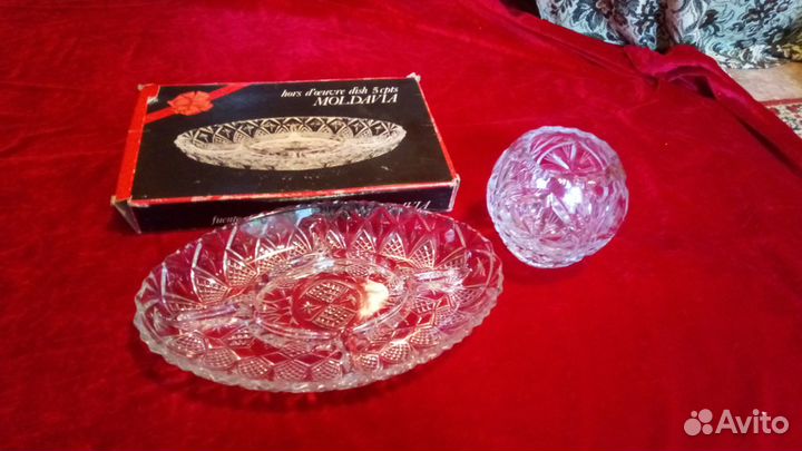 Хрустальная менажница