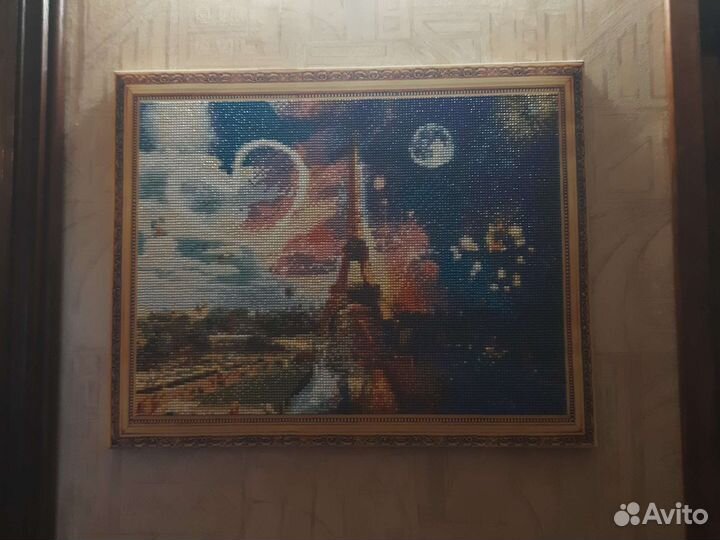 Алмазная картина Париж ночь/день