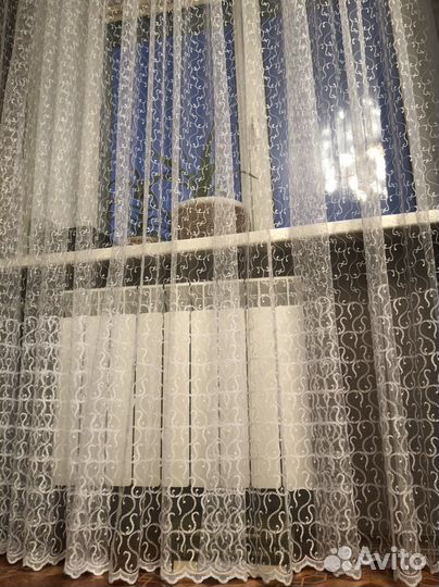 Тюль готовый на шторной ленте