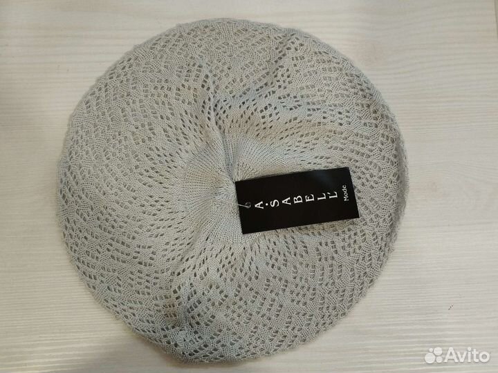 Берет х/б р 54-56 ажурный новый