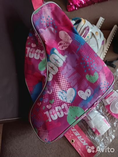 Комплект коньки 30-33, защита, шлем, сумка