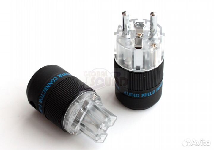 Комплект силовых разъемов, бронза, позолота/родий