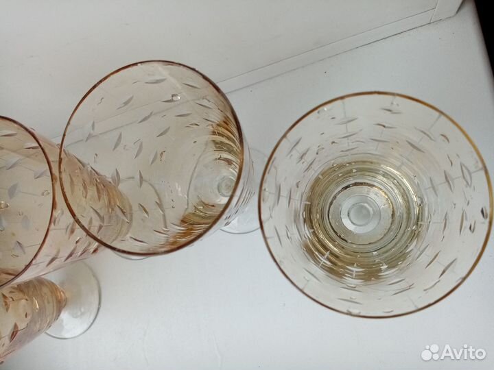 Фужеры бокалы винтаж стекло