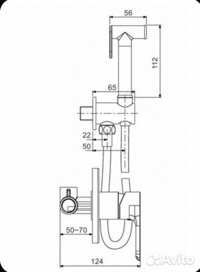 Смеситель для биде hansen