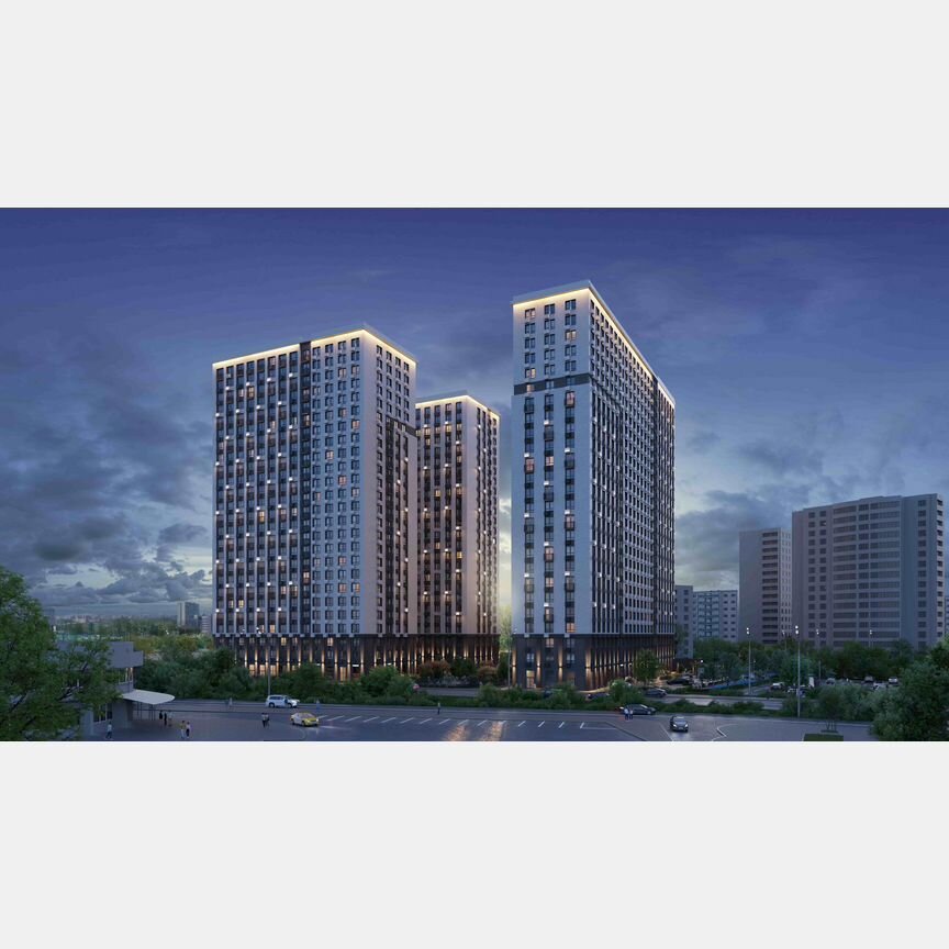 Квартира-студия, 25,6 м², 22/25 эт.