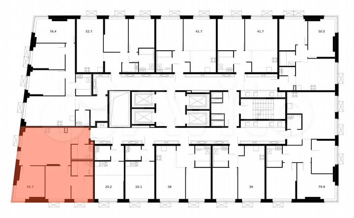 2-к. квартира, 65,7 м², 8/33 эт.