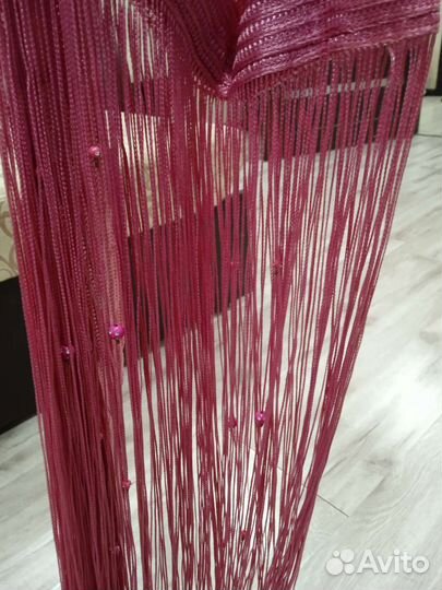 Комплект тюль и штора веревочная