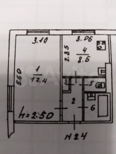 1-к. квартира, 33,3 м², 6/10 эт.