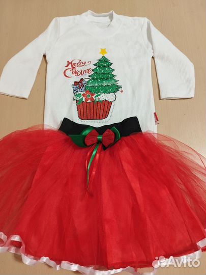 Новогодний комплект ёлочка для девочки 92