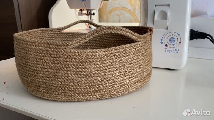 Корзина для хранения из джута
