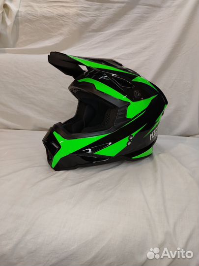 Шлем для мотоцикла kioshi Holeshot 801 чер/зелXL
