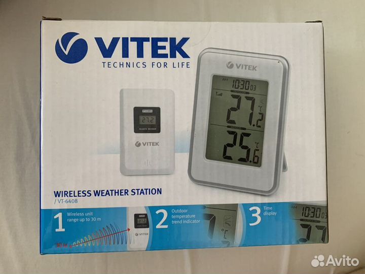 Метеостанция беспроводная vitek VT-6408