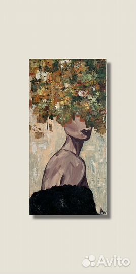 Картина акрилом на холсте в интерьер осень