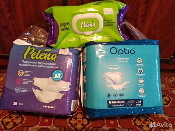 Подгузники для взрослых pelena, optio размер M