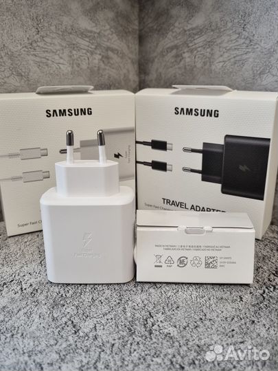 Зарядка Samsung 45W + кабель (новые)