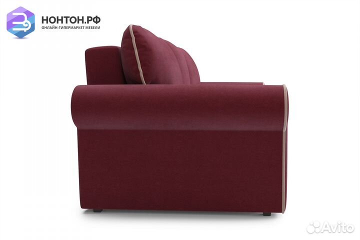 Диван еврокнижка Прованс 3-х местный бордовый