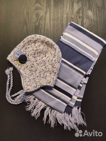 Комплект шапка и шарф для девочки