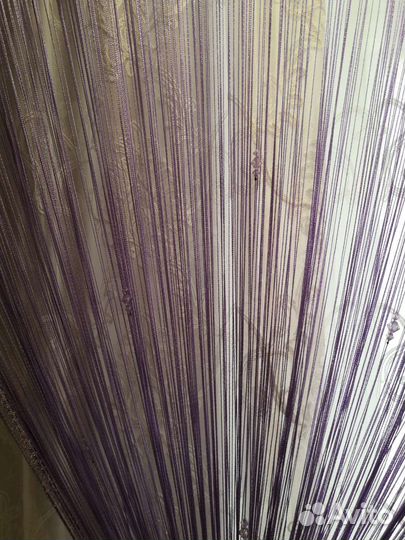 Штора нити кисея Занавеска нитяная